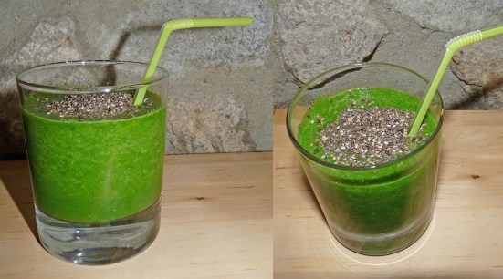 Smoothie courgettes-épinards-graines de chia Smoothie courgettes-épinards-graines de chia
