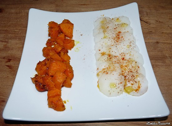 Chaud-froid de patates douces-radis blancs