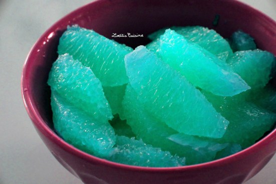 Suprêmes d'oranges bleues