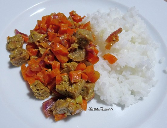 Sauté de seitan aux carottes à l'aigre-douce