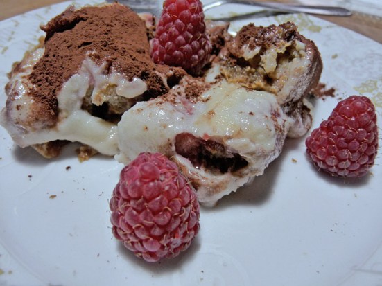 Tiramisu amandes framboises