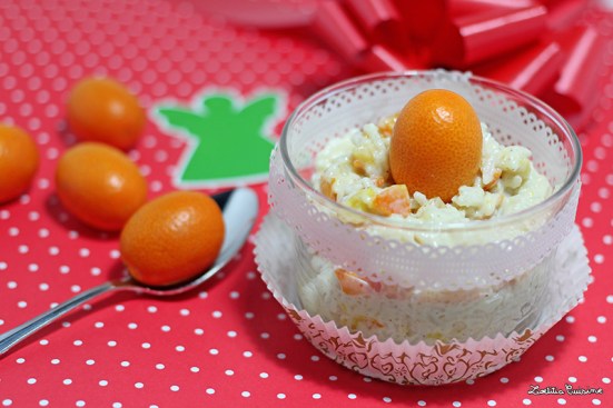Riz au lait de noël aux épices et kumquat