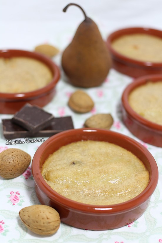 Gratins de poires au chocolat et à l'amande