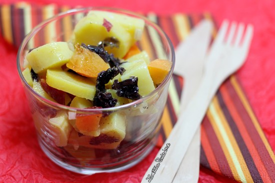 Salade de pommes-de-terre aux abricots du Valais et algue nori