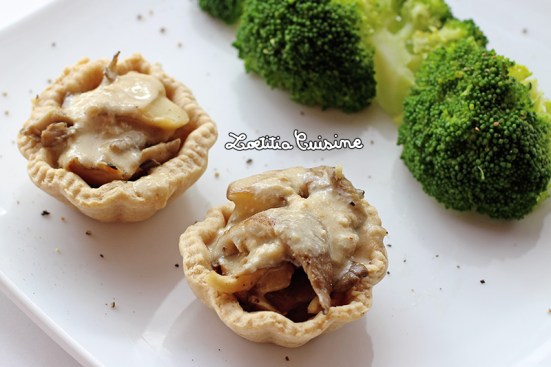 Tartelettes de chanterelles sauce fromagère