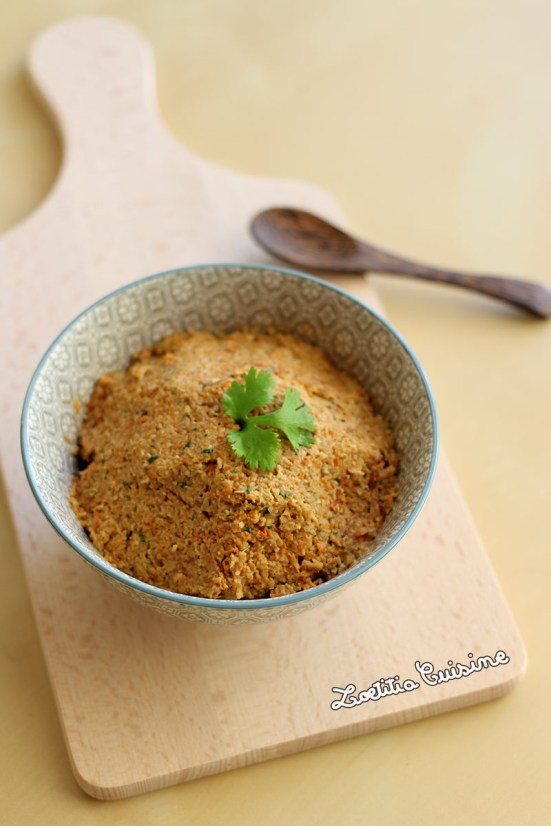 Pâté de carottes crues, noisettes et coriandre