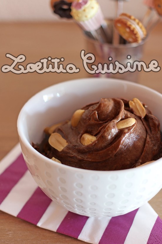 Glace banane, cacahuète et chocolat