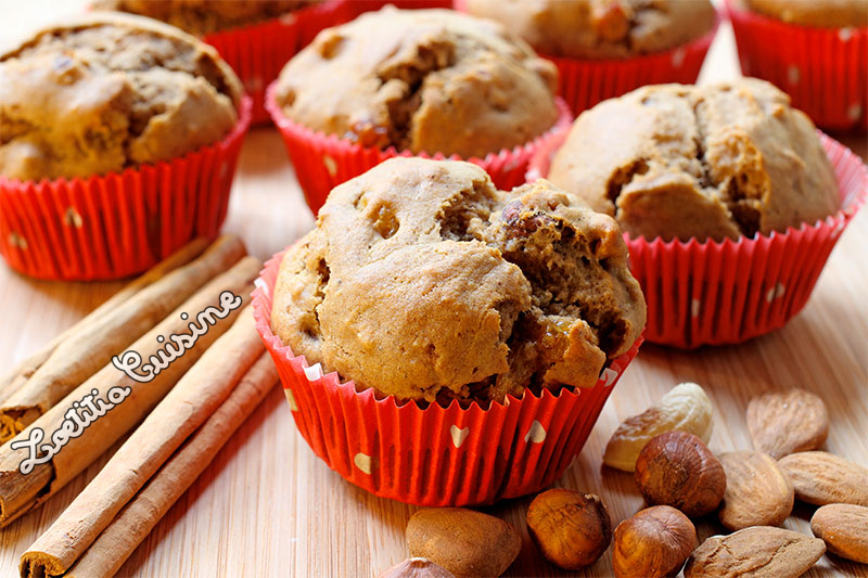 Muffins à la cannelle et aux fruits secs