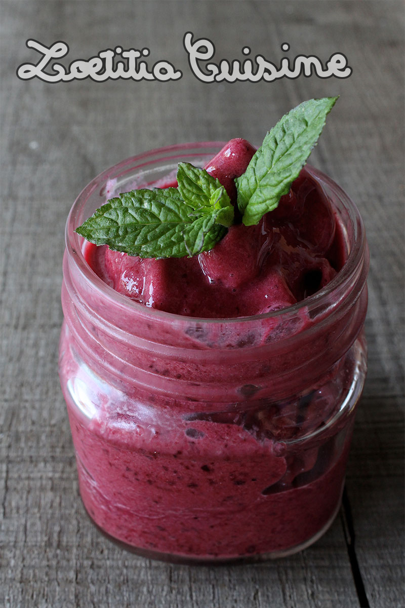 Glace cerise banane