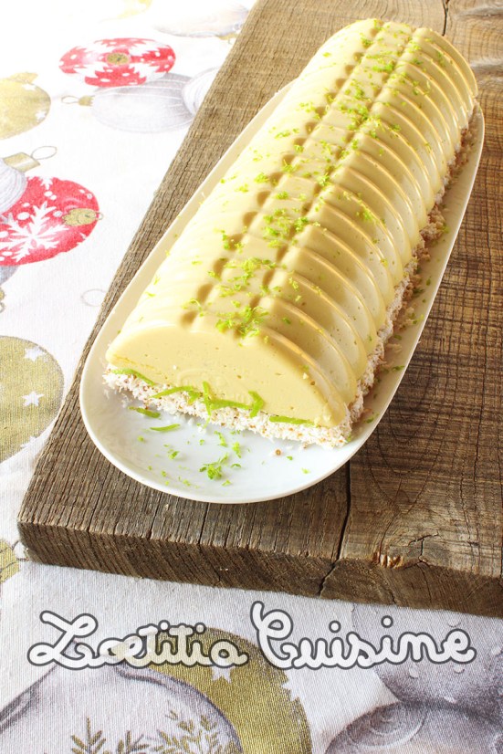Bûche ananas coco citron vert
