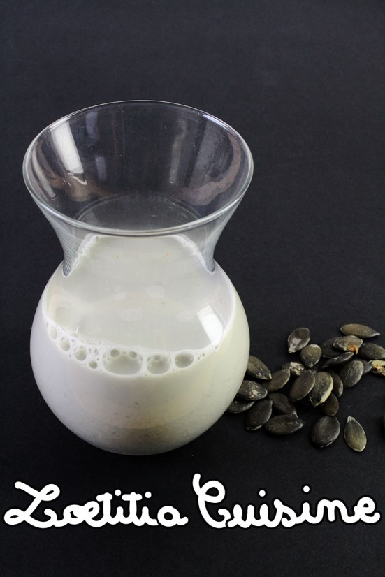 Lait de graines de courge