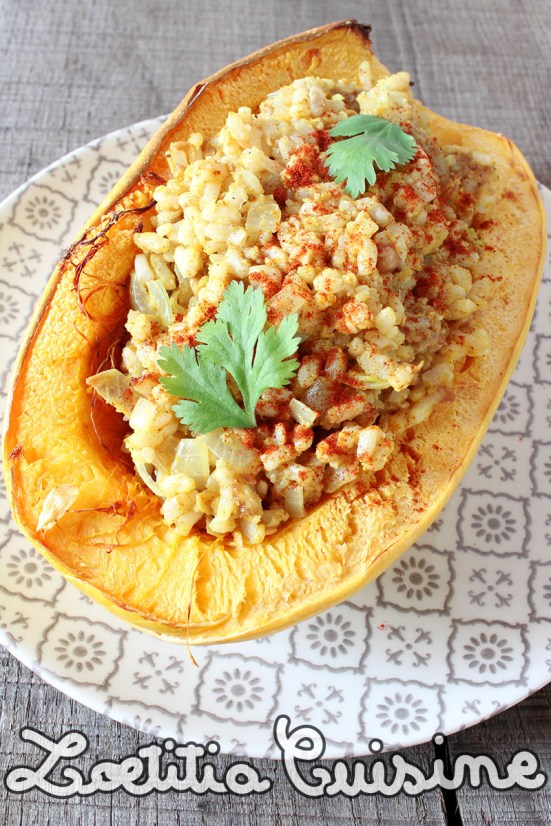 Courge spaghetti farcie