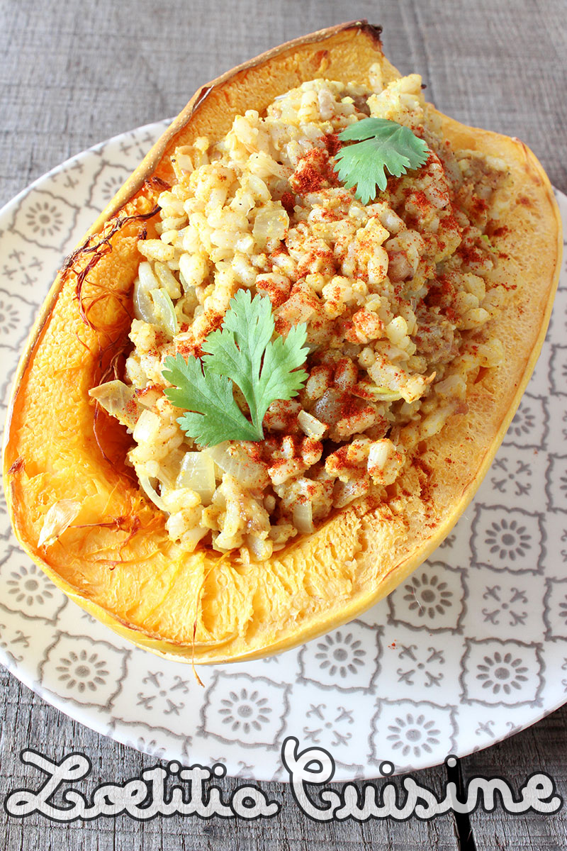 Courge spaghetti farcie