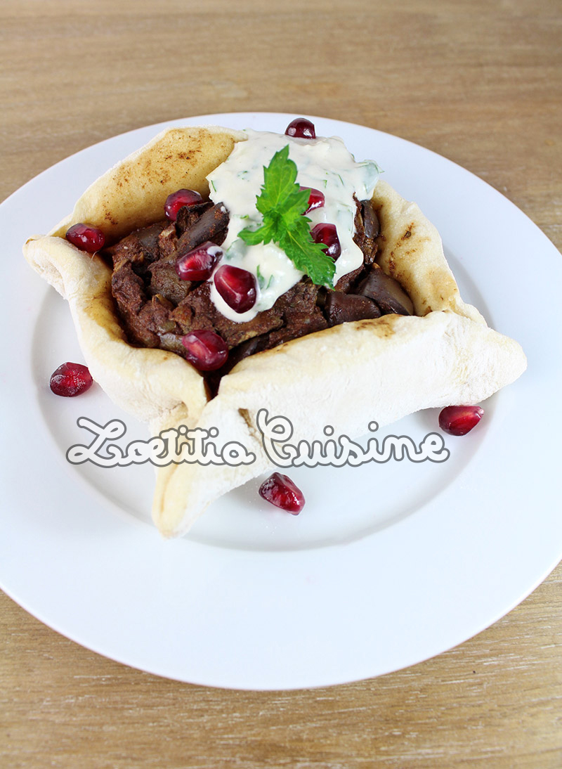 Tarte aux aubergines sauce tarator